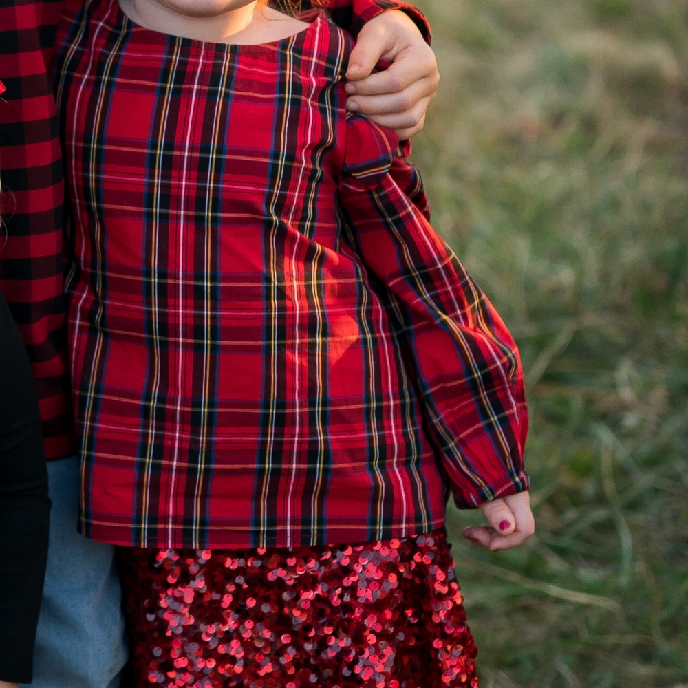 J.Crew Crewcuts Girls 4-5 plaid holiday top - Picture 4 of 5